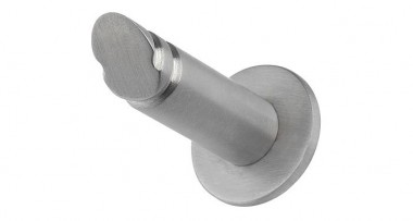 Satin stainless steel coat hook - designer