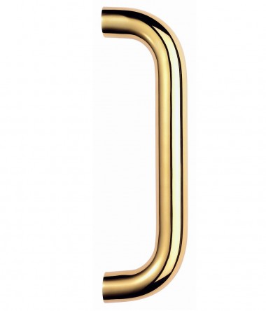 Bolt through pull handle - polished brass