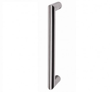 Mitred pull handle - satin stainless steel