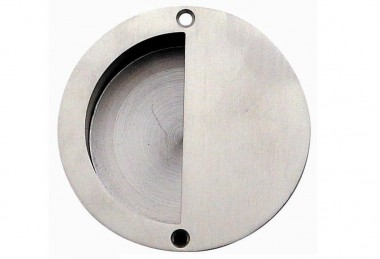 Circular flush pull - satin stainless steel
