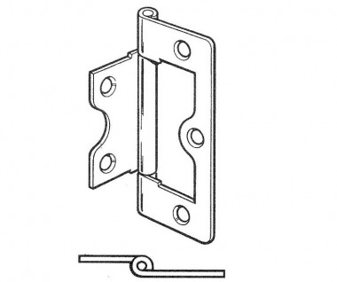 Flush hinges (5 pairs) - BZP