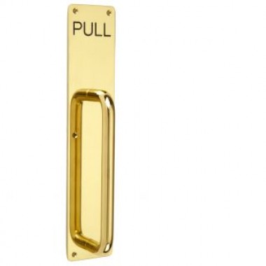 1692 Pull Handle on Plate Engraved PULL-2 finishes