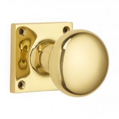 1757SQ Cushion Mortice Knob on Square Rose-4 finishes