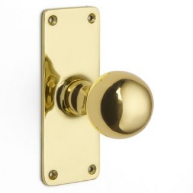 1790 Ball Knob on School Board Backplate-10 finishes