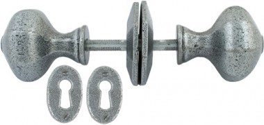 33643 Octagonal Mortice/Rim Knob Set (Unsprung)