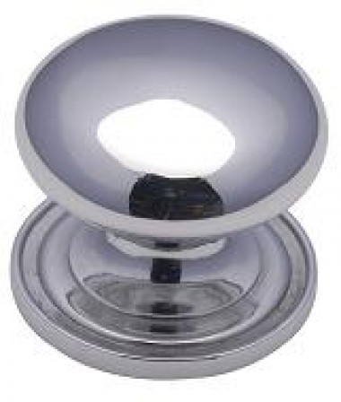 Victorian cupboard knob - polished chrome