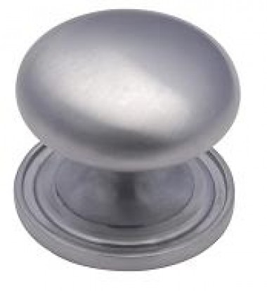 Victorian cupboard knob - satin chrome