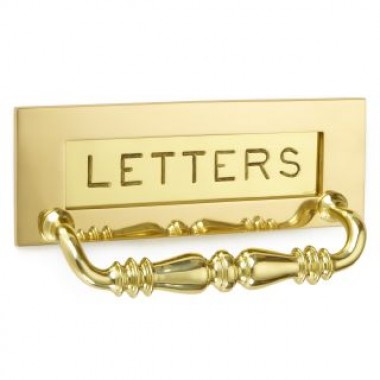 6358 Engraved Letter Plate with Handle - 6 finishes