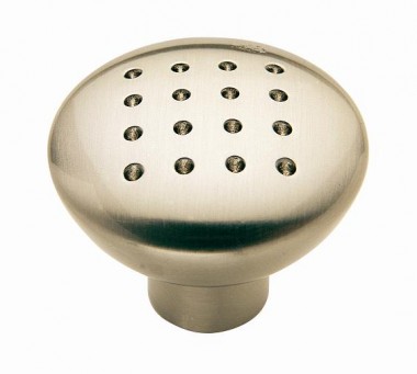 Dimple cupboard knob 33mm - satin nickel