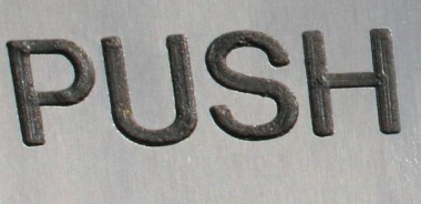 Engraved PUSH