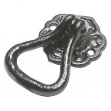 Black antique drawer handle - 35mm