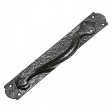 Black Antique Pull Handle on Plate