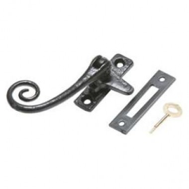 Black Antique Lockable Casement Fastener