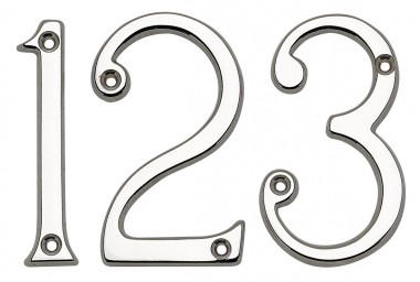 Numerals (76mm) - Polished chrome