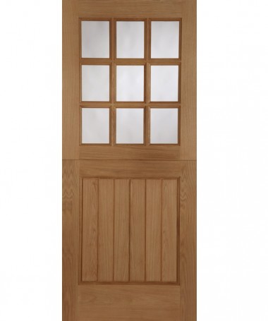 Oak External 44mm Stable 9 Light Unglazed