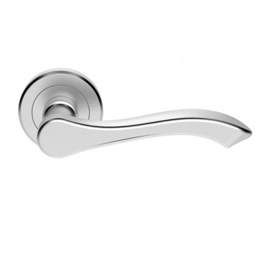 Serozzetta Style Lever on Round Rose Satin Chrome