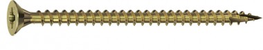 Countersunk yellow chipboard screws - 5.0mm (200 pack)