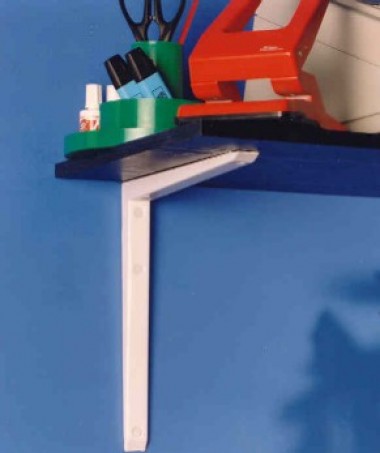 Hi-load mitred shelf brackets - white