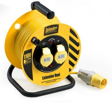 110 Volt, 25 metre extension reel