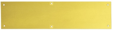 Polished brass kickplates - 150mm deep.