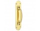 1651R Pull Handle on Shaped Plate-4 finishes - Click to Zoom
