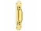 1651R Pull Handle on Shaped Plate-4 finishes - Click to Zoom