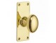 1788 Oval Knob on School Board Backplate-14 finishes - Click to Zoom