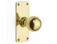 1790 Ball Knob on School Board Backplate-10 finishes - Click to Zoom