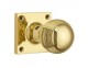 6346SQ Reeded Mortice Knob on Square Rose - 5 finishes - Click to Zoom
