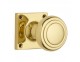 6348SQ Stepped Cushion Mortice Knob on Square Rose - 3 finishes - Click to Zoom
