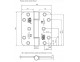 100x88x3mm SSS Grade 13 Hi Load Butt Hinge - Click to Zoom